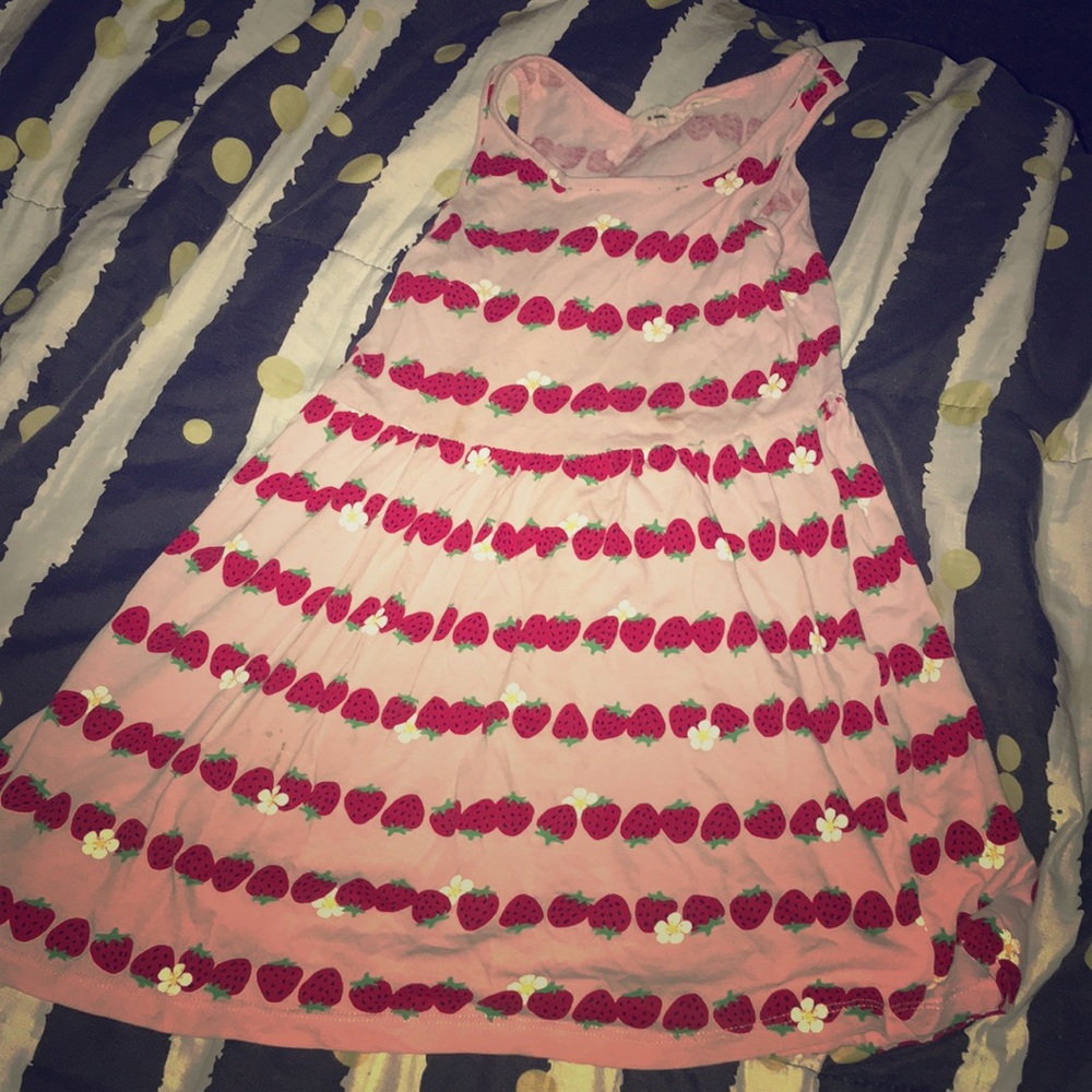Pink strawberry dress for pjs or an outfit!!